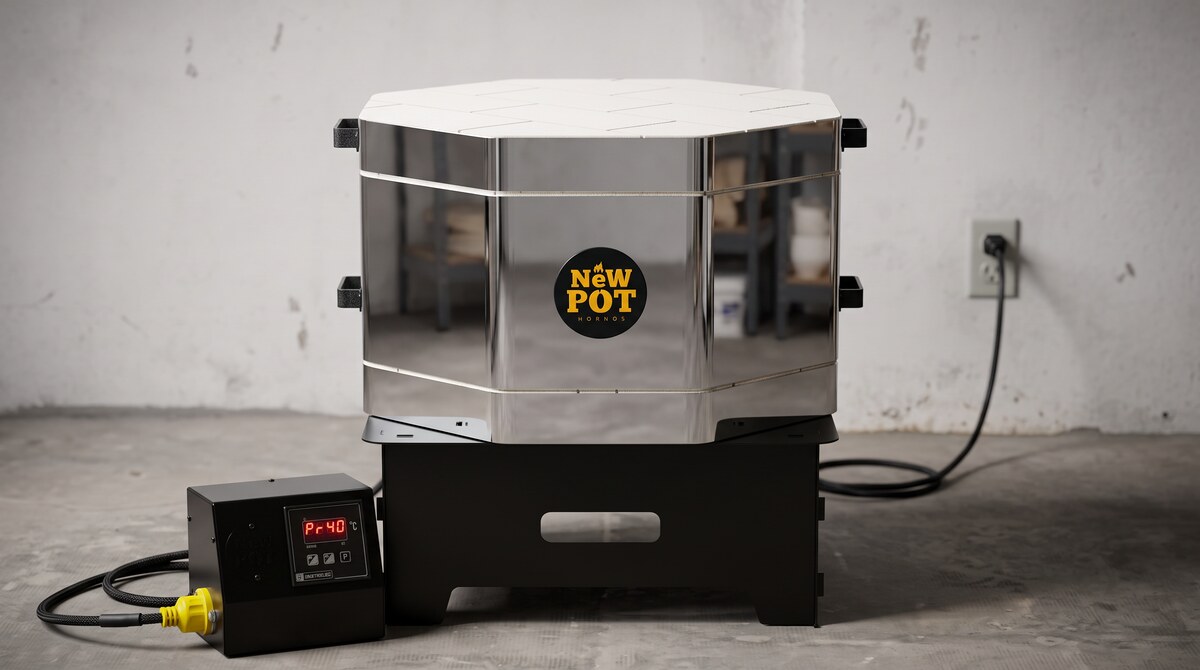 Horno eléctrico New Pot Pro de mayor capacidad para talleres profesionales